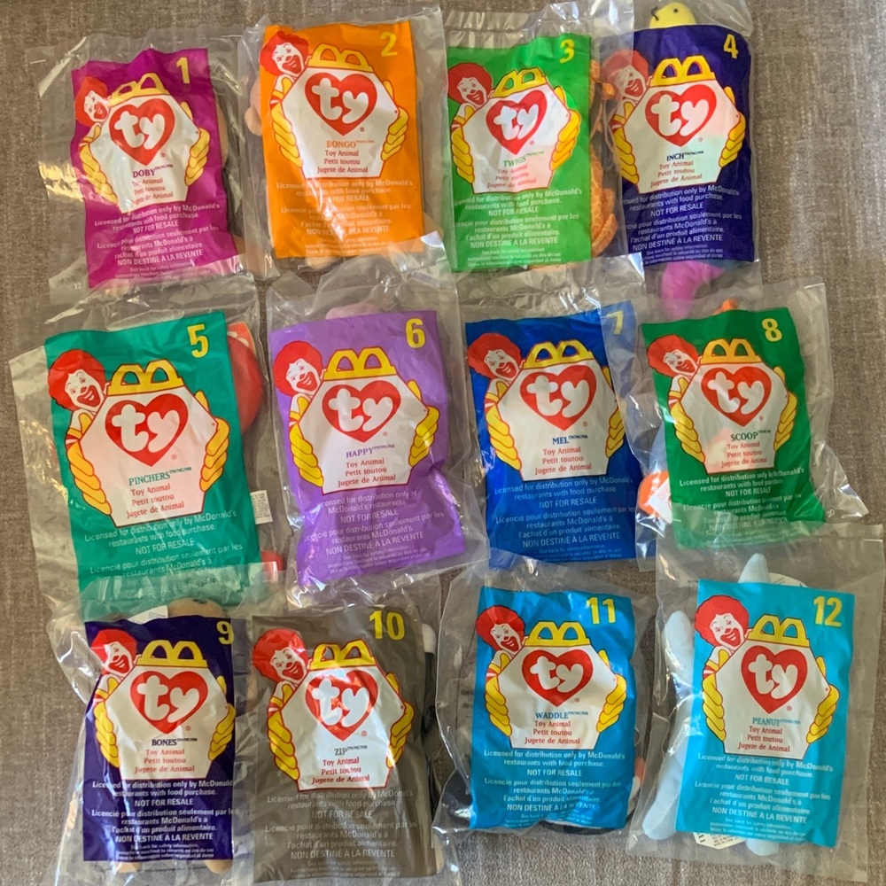 Ty Vintage Beanie Babies McDonald's Full Collection 1998